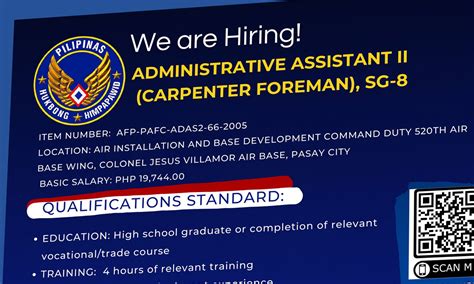 Philippine Air Force Hiring: Civilian Employees .